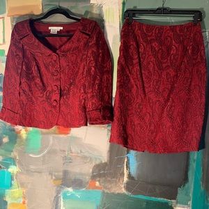 Maggy London Deep Red Suit